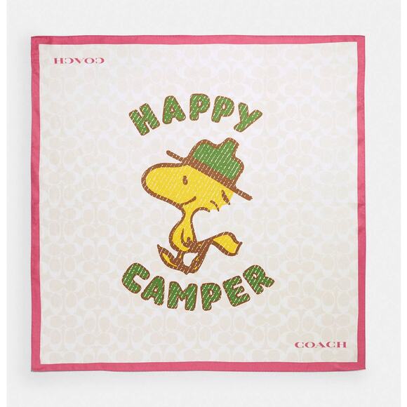 Coach X Peanuts Woodstock Signature Silk Bandana - Picture 1 of 4